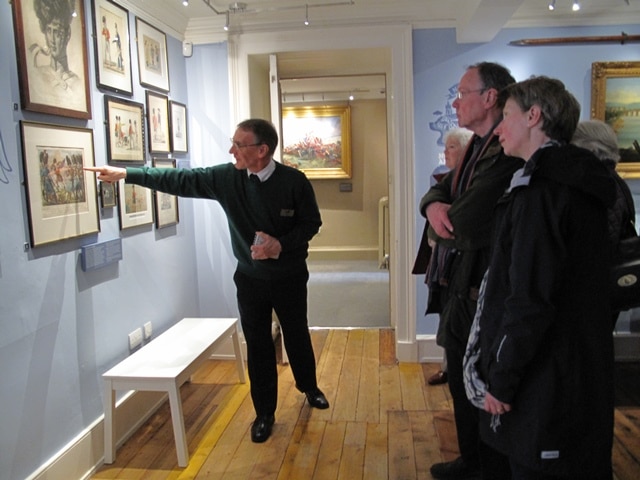 Jim Patterson guiding visitors around the Museum