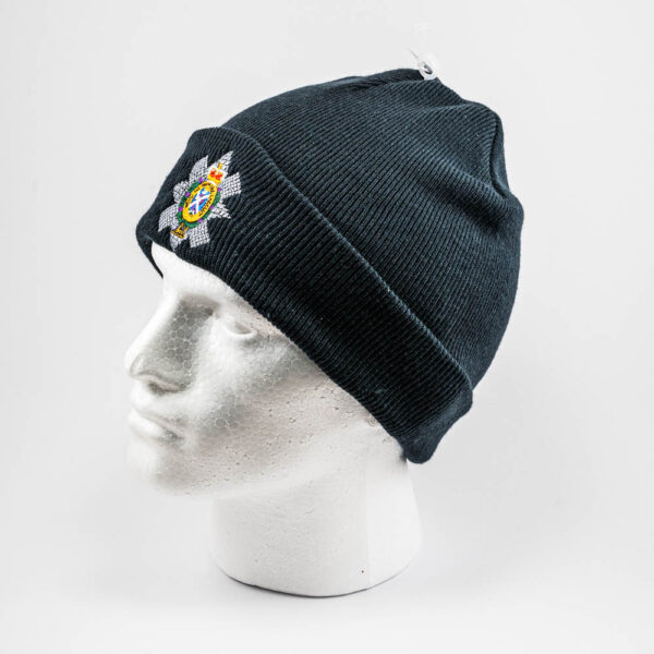 The Black Watch Castle and Museum Shop - Beanie with Black Watch badge - Navy