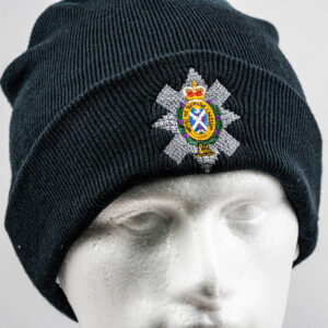 The Black Watch Castle and Museum Shop - Beanie with Black Watch badge - Navy