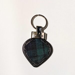 Heart Keyring with Black Watch Tartan