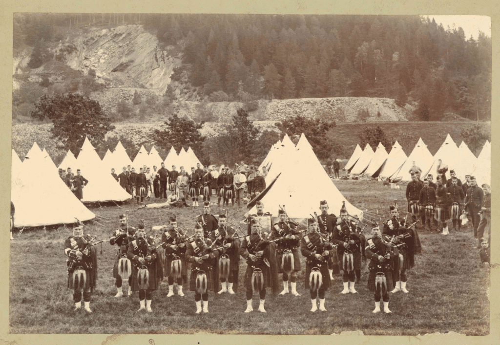 5th Volunteer Battalion in Dress Uniform in July 1893 in Birnam