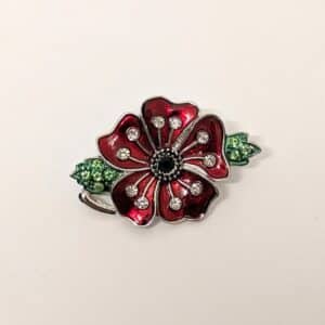 Venetti poppy brooch