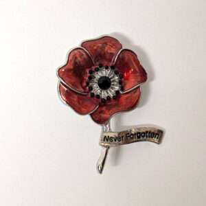 Venetti poppy brooch