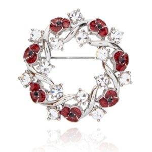 Elegant poppy brooch