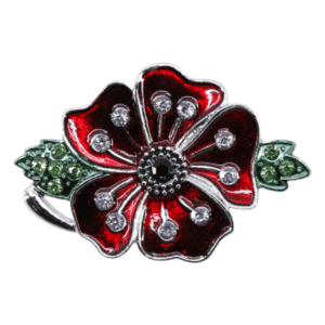 Venetti poppy brooch