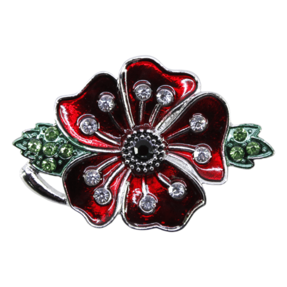 Venetti poppy brooch