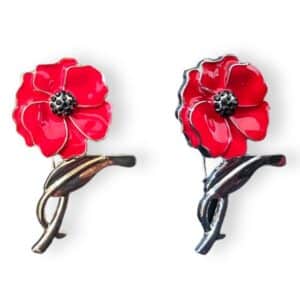 Enamel Remembrance Poppy Brooch