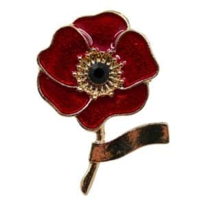 Small enamel poppy lapel pin