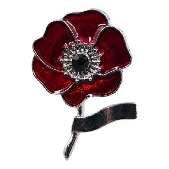 Small enamel poppy lapel pin - Image 2