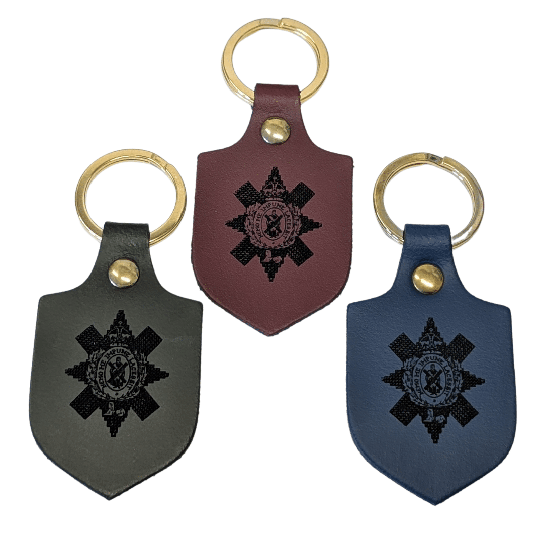 Regimental Leather Keyring