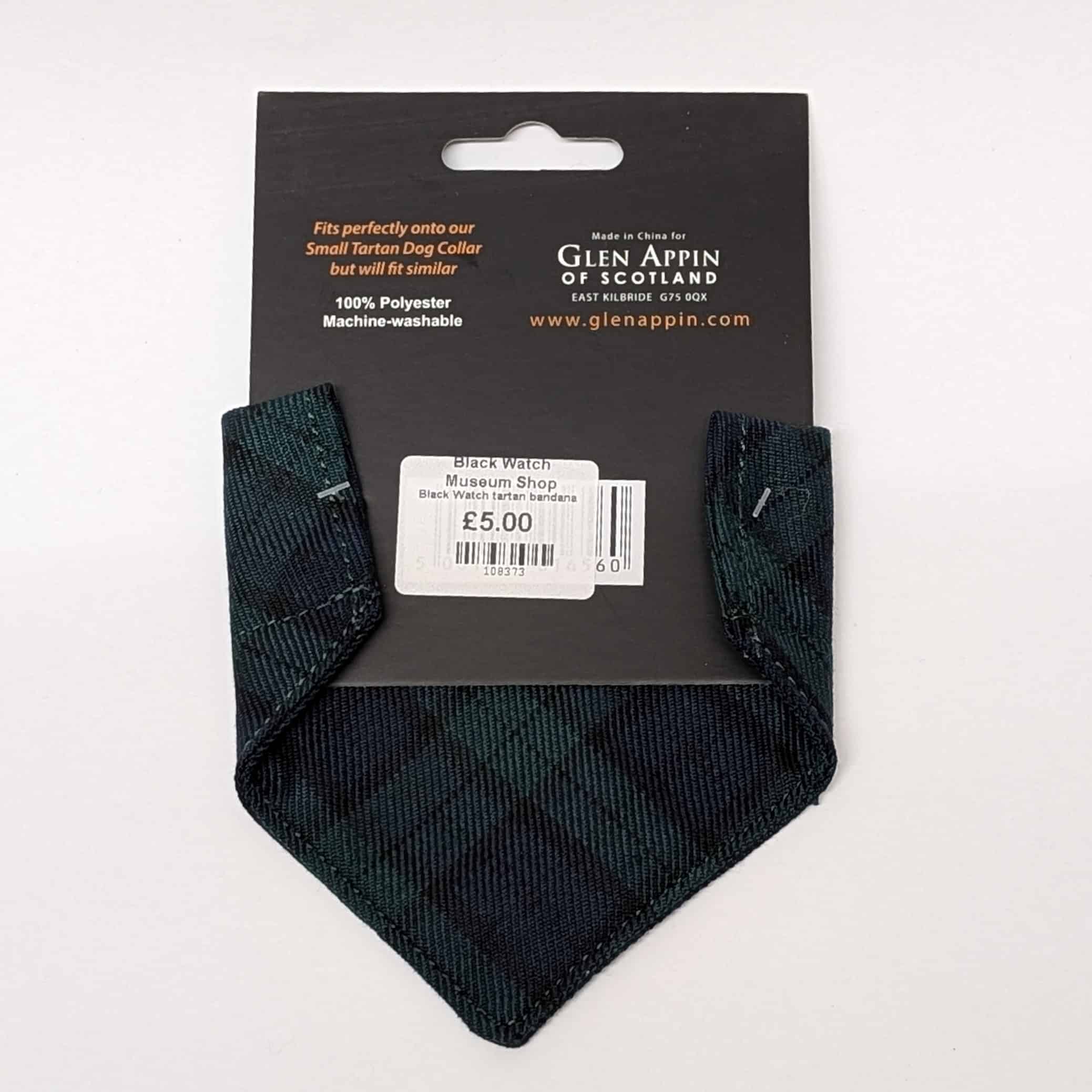 Black Watch Tartan Dog Bandana - Image 3