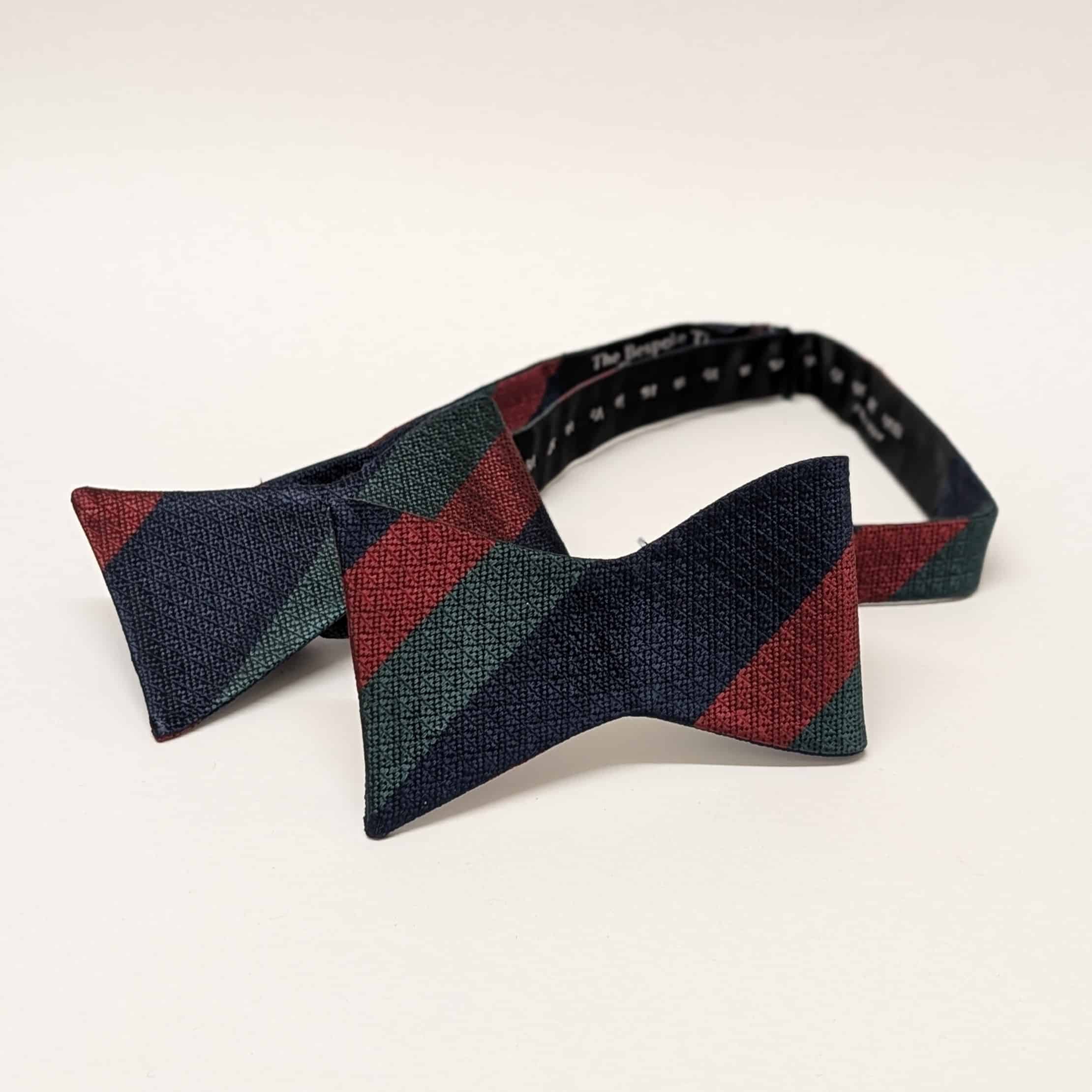Regimental Silk Self Tie Bow Tie - Image 3