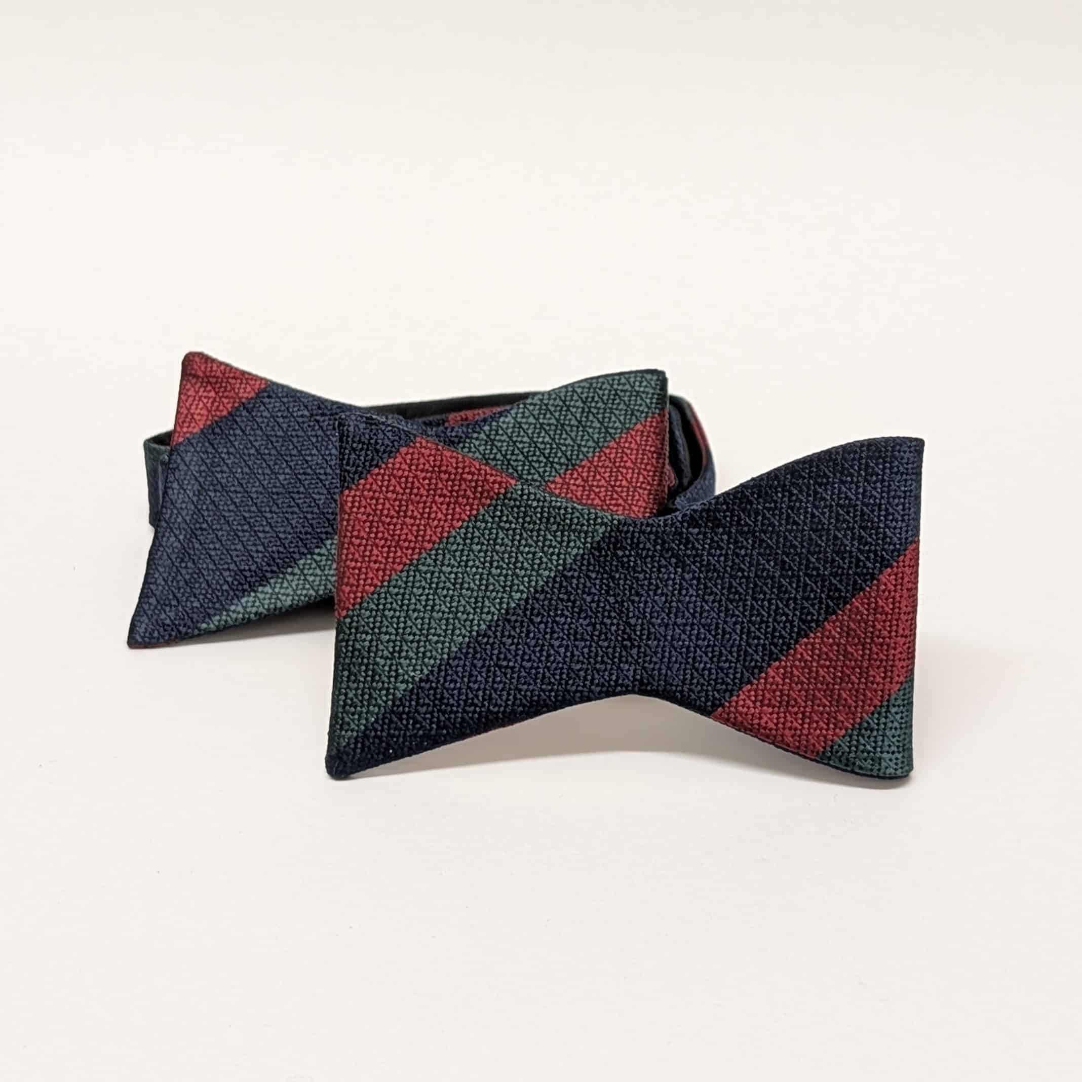 Regimental Silk Self Tie Bow Tie