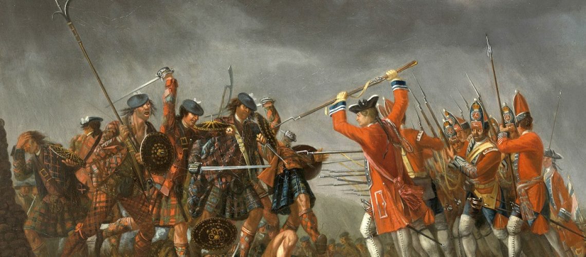 A picture of the painting (oil on canvas) of the Battle of Cullodean by artist David Morier (1705-1770)