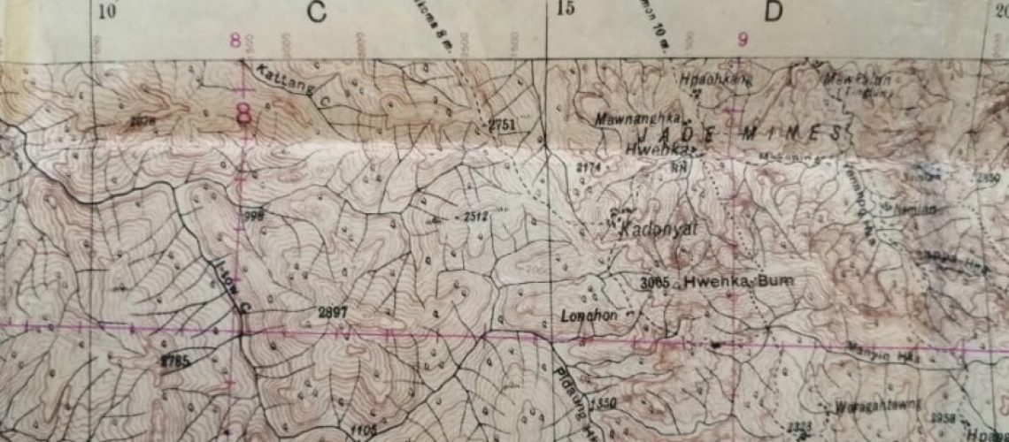 Map of Burma dated 1944