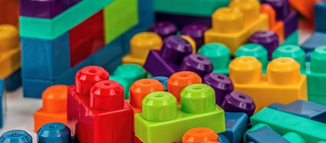 colourful toy plastic bricks