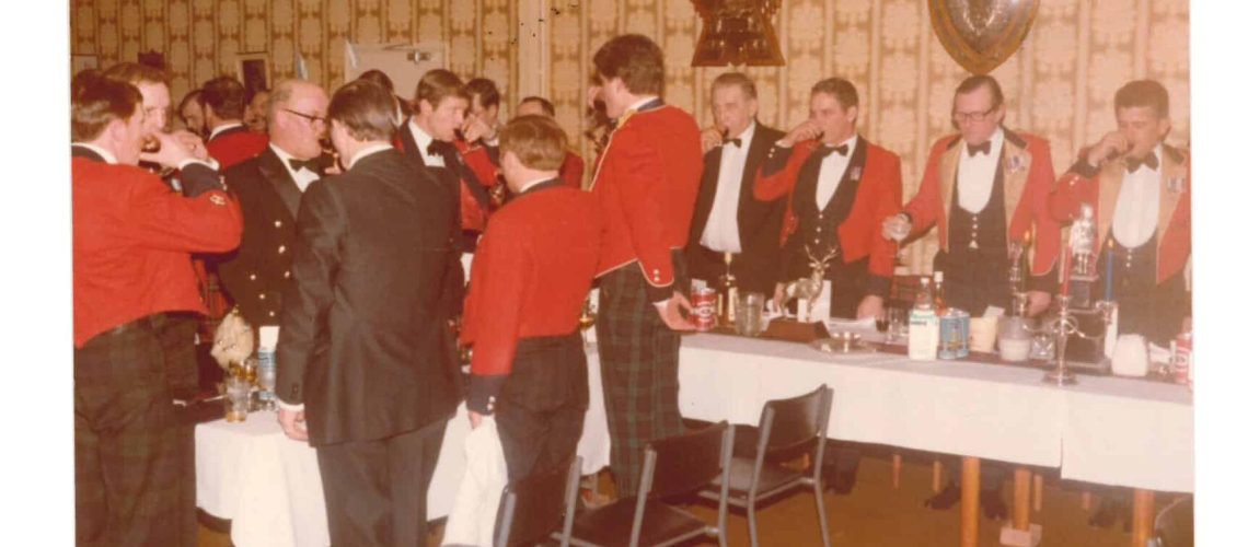 Burns Dinner Sergeants’ Mess in 1980